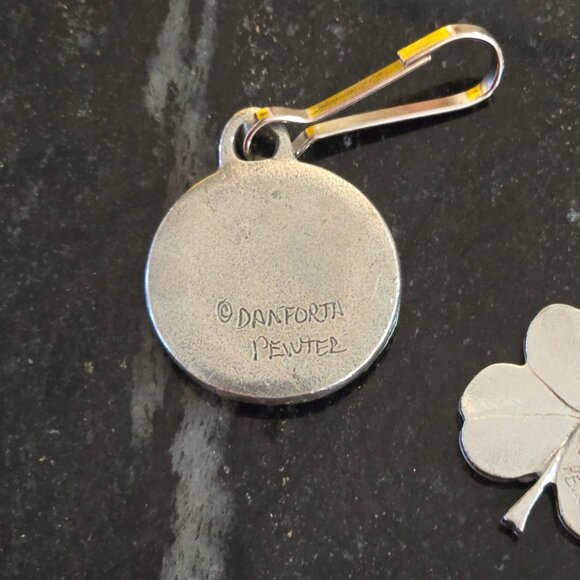 VTG Dan forth pewter snowflake & clover charms artisan jewelry handcrafted gift - Picture 5 of 7